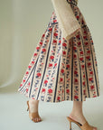 French vintage bubble cotton voluminous skirt