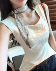 French-Style Slim-Fit Vest Top