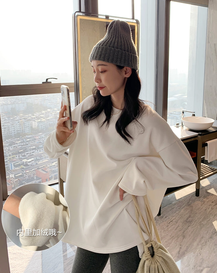 350g Fleece-Lined Thickened Korean-Style Loose Base Layer