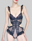 Sensual Lace Backless Bodysuit