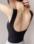 Plunging U-Back Bust-Enhancing Tank Top
