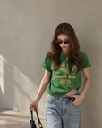 Avocado Green 100% Cotton Vintage Tee