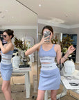 Vest Hip Skirt Suit