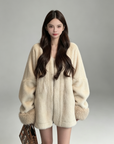 Luxury Faux Mink Fur Jacket