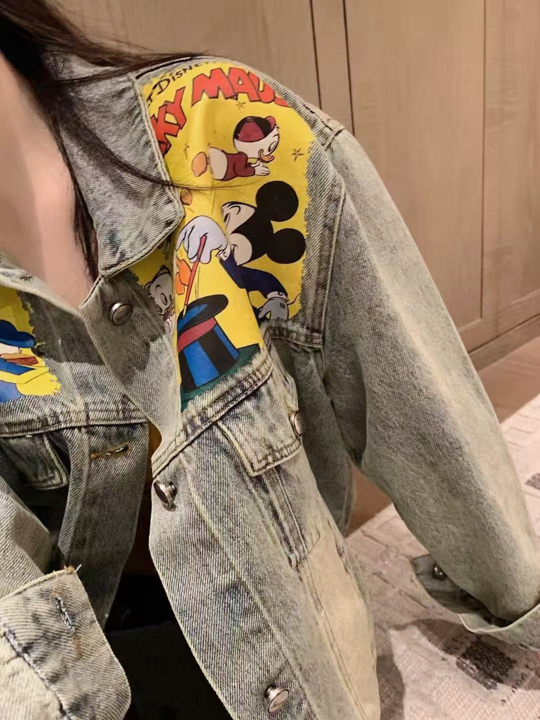Mickey X Balenciaga Washed Denim Jacket