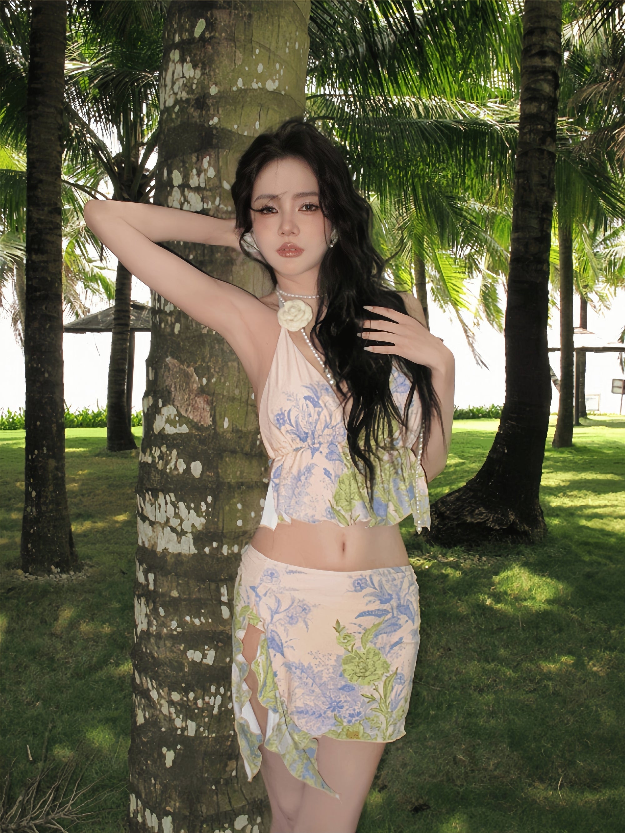 Fresh-Style 3-Piece Bikini Set Alluring Swimsuit