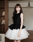 Haute Couture Ballet-Inspired Patchwork Tulle Dress