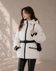 White Duck Down Hooded Jacket