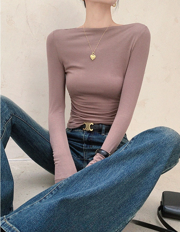 New Slim-Fit Knit Top for Slender Figure