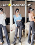 Throwback Still Series of Floor-Length Yoga Casual Sweatpants