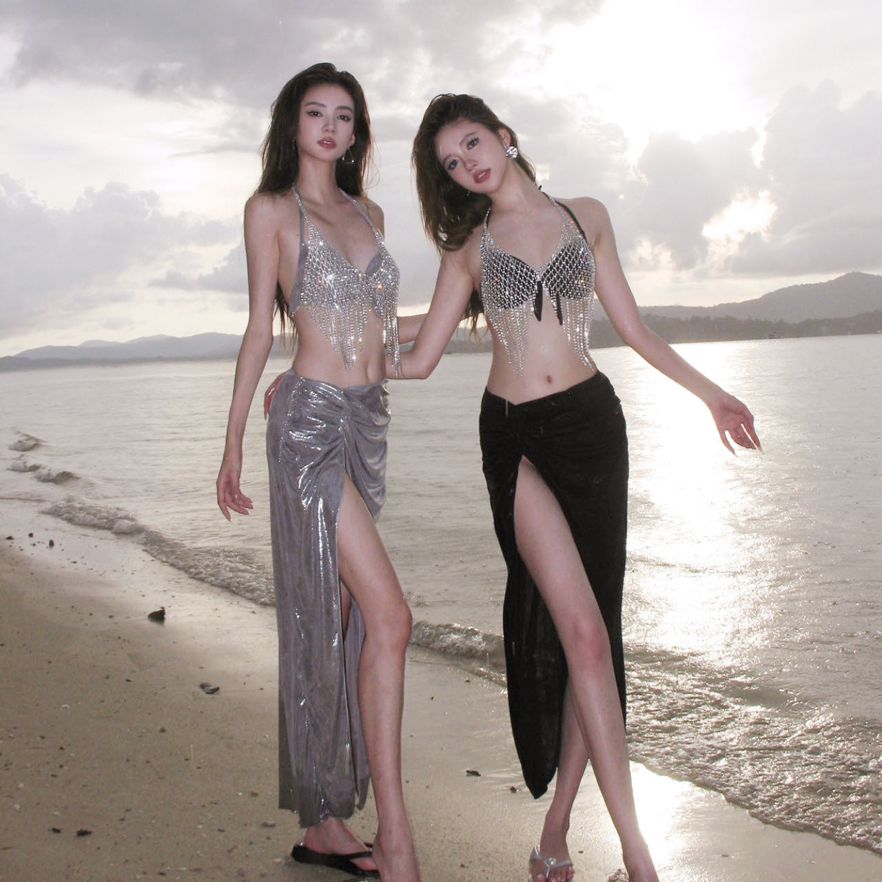 Luxurious Multi-Piece Diamond Bikini Set