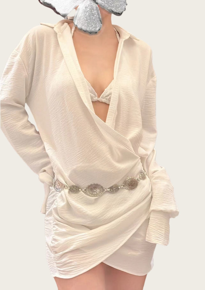 4-Piece Bikini and Shirt Set (Includes Belt)