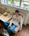 White Open Knit Smock Sun Protection Top