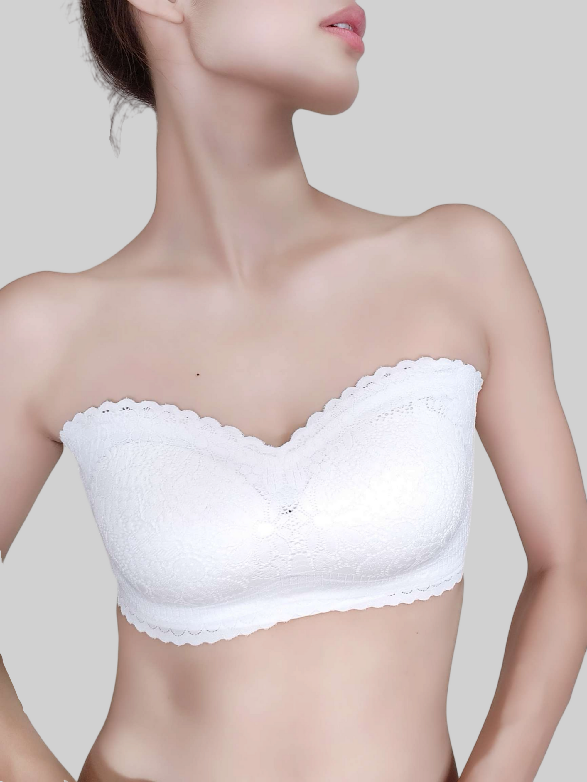 Invisible, Anti-Slip, Wire-Free Bandeau Bra