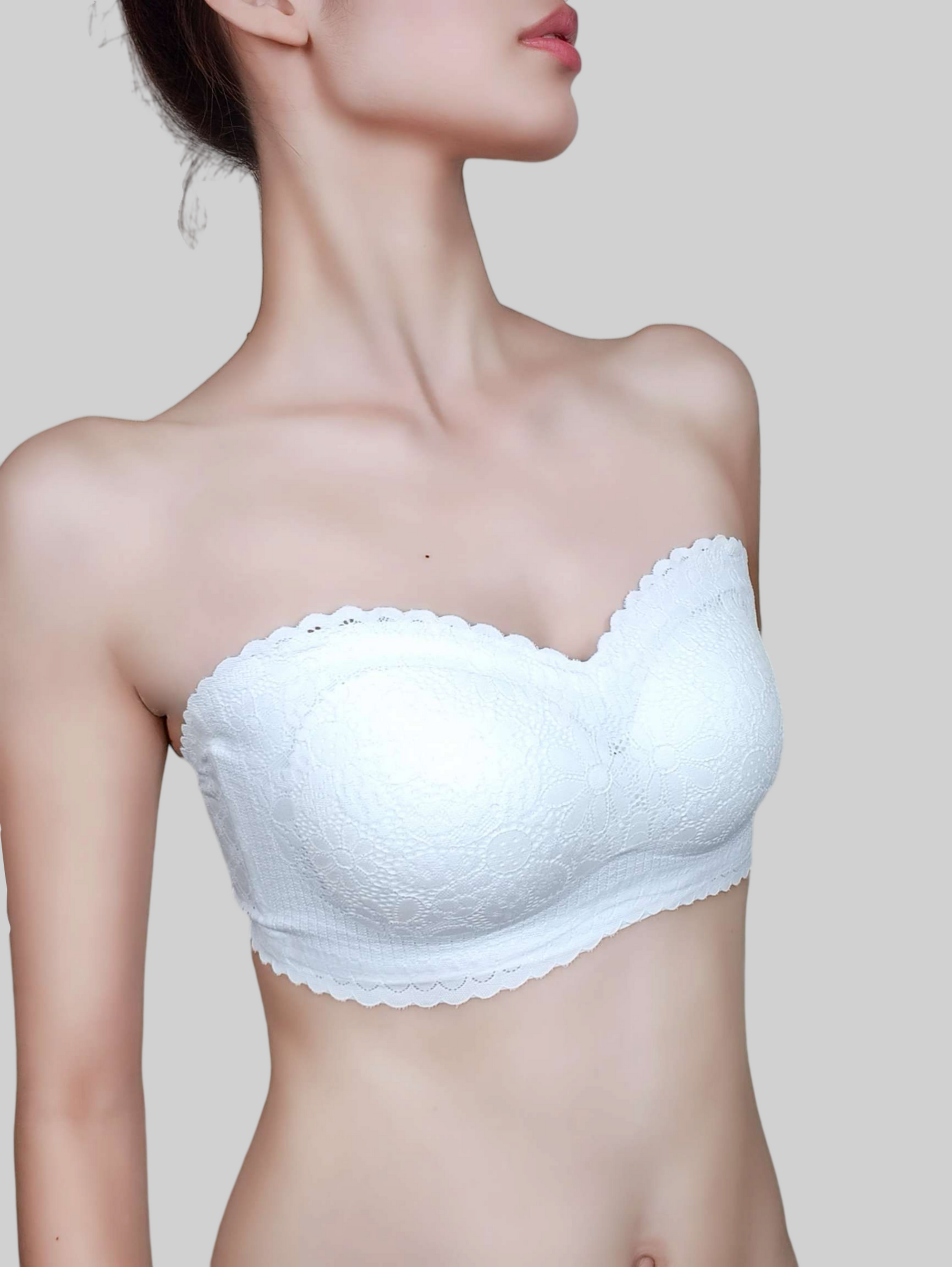 Invisible, Anti-Slip, Wire-Free Bandeau Bra