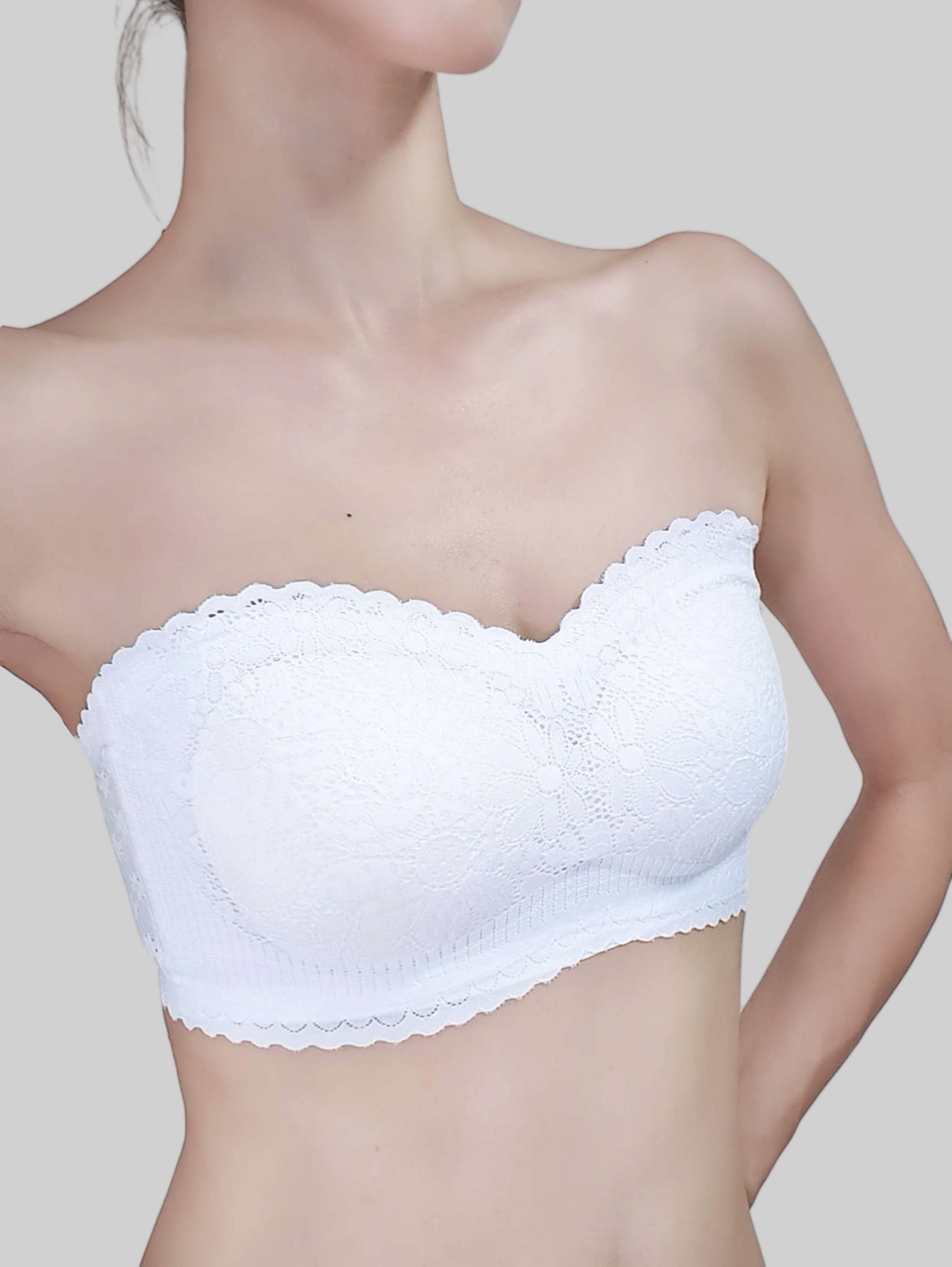 Invisible, Anti-Slip, Wire-Free Bandeau Bra