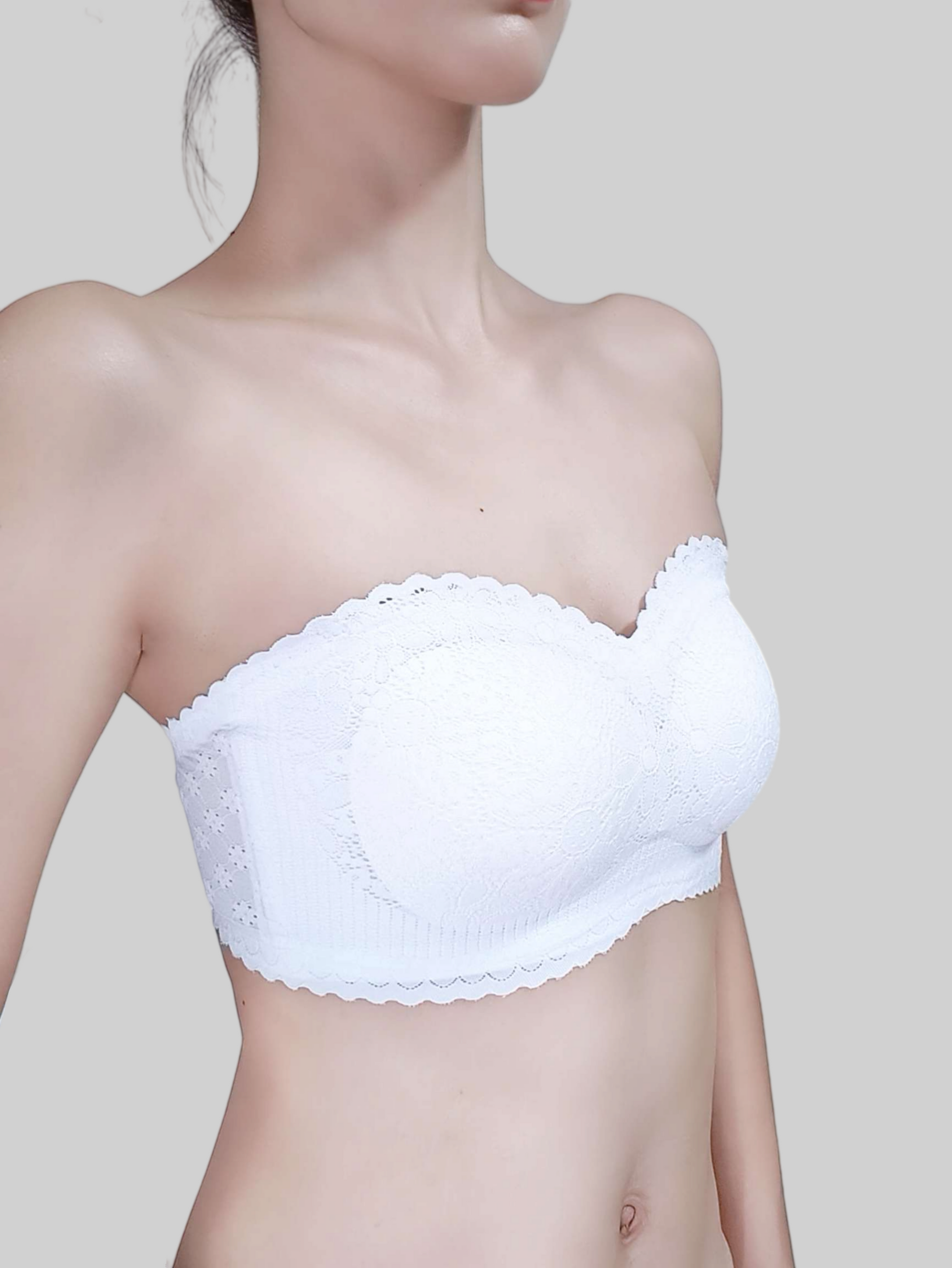 Invisible, Anti-Slip, Wire-Free Bandeau Bra
