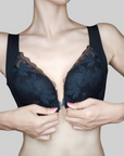 Sensual Front-Clasp, Thin Push-Up Bra