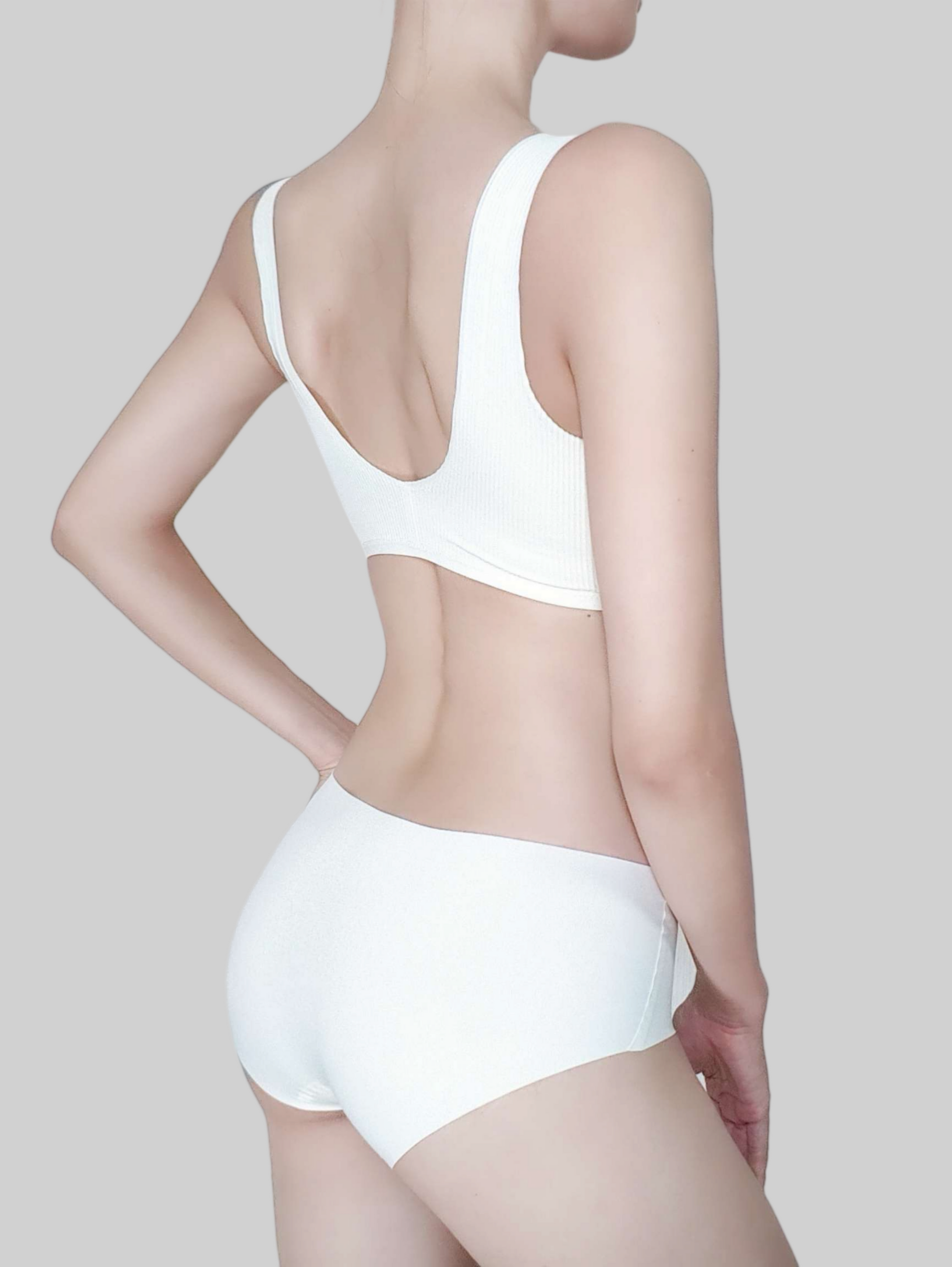 Front-Clasp, Wire-Free Push-Up Bra set