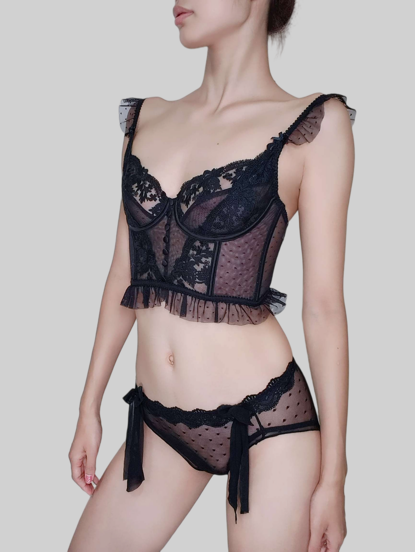 French-style Thin Cup Seductive Camisole Lingerie Set