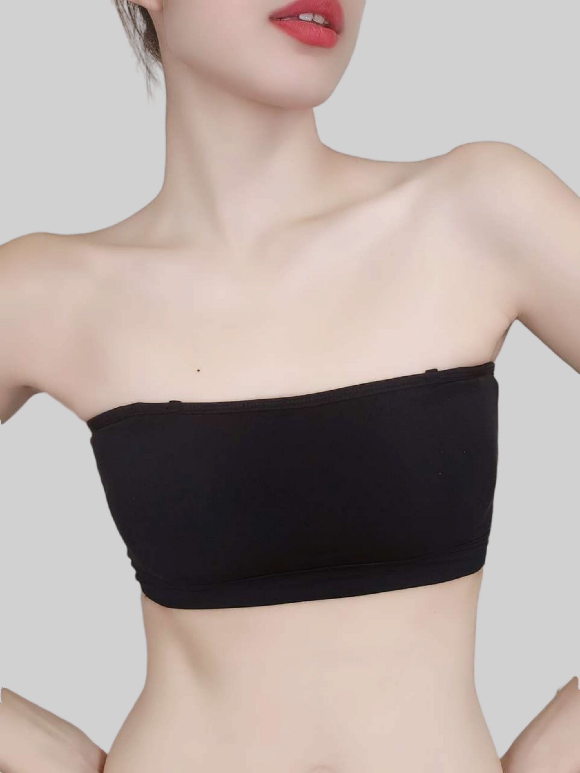 Seamless Strapless Bralette with Bare Sensation and Non-Slip Design
