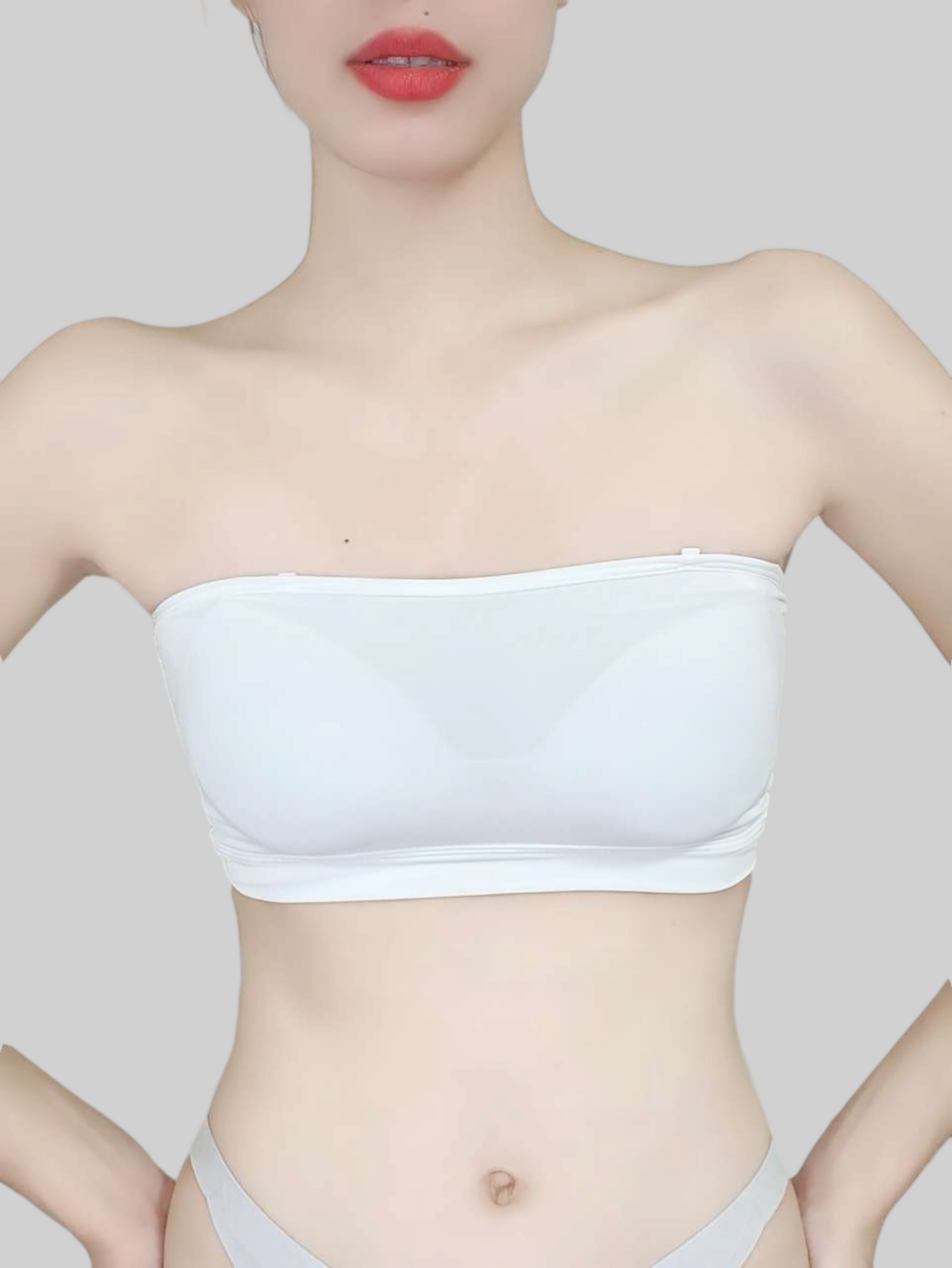 Seamless Strapless Bralette with Bare Sensation and Non-Slip Design