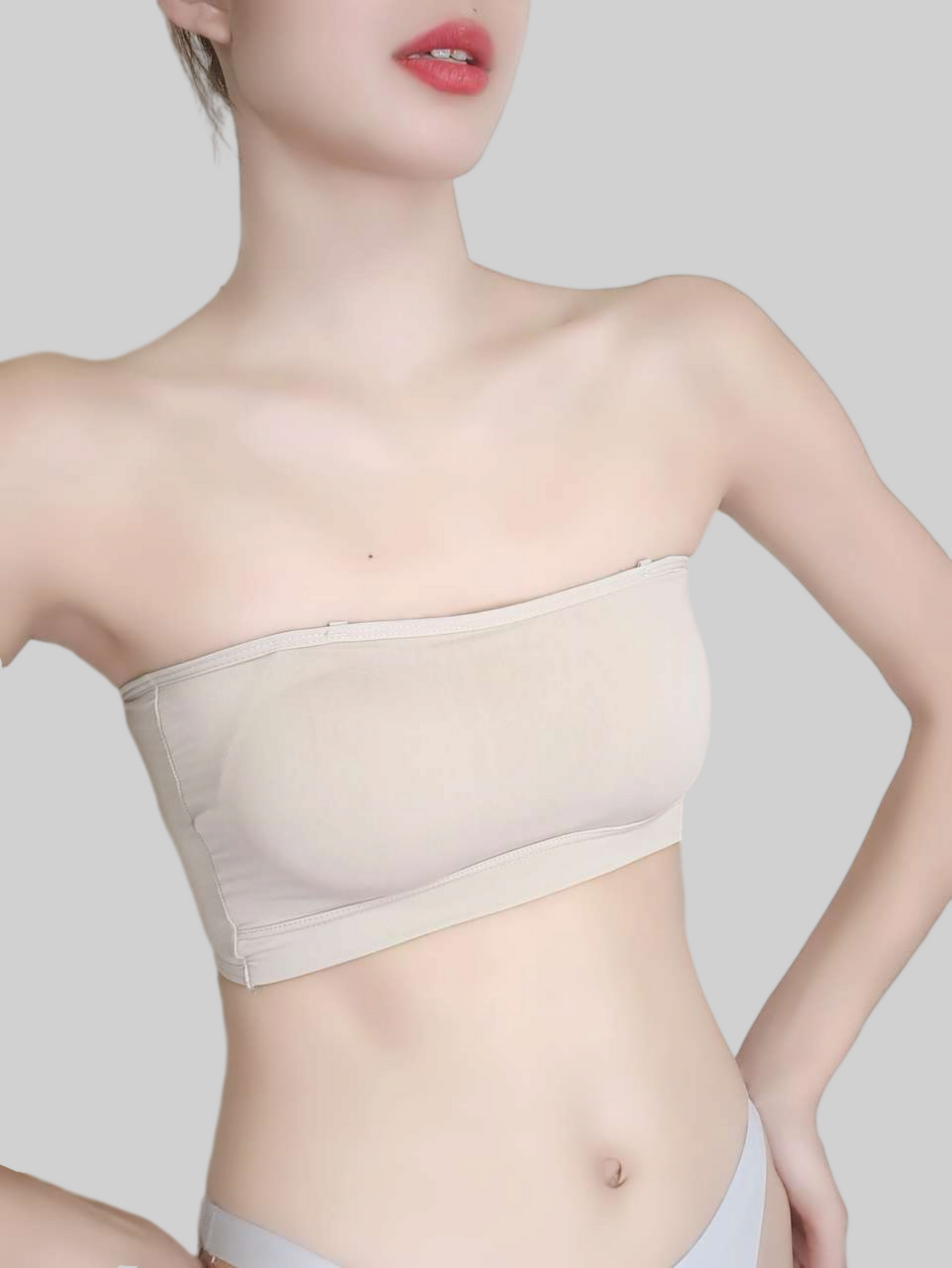 Seamless Strapless Bralette with Bare Sensation and Non-Slip Design