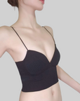 Thin-Strap Striped V-Neck Camisole