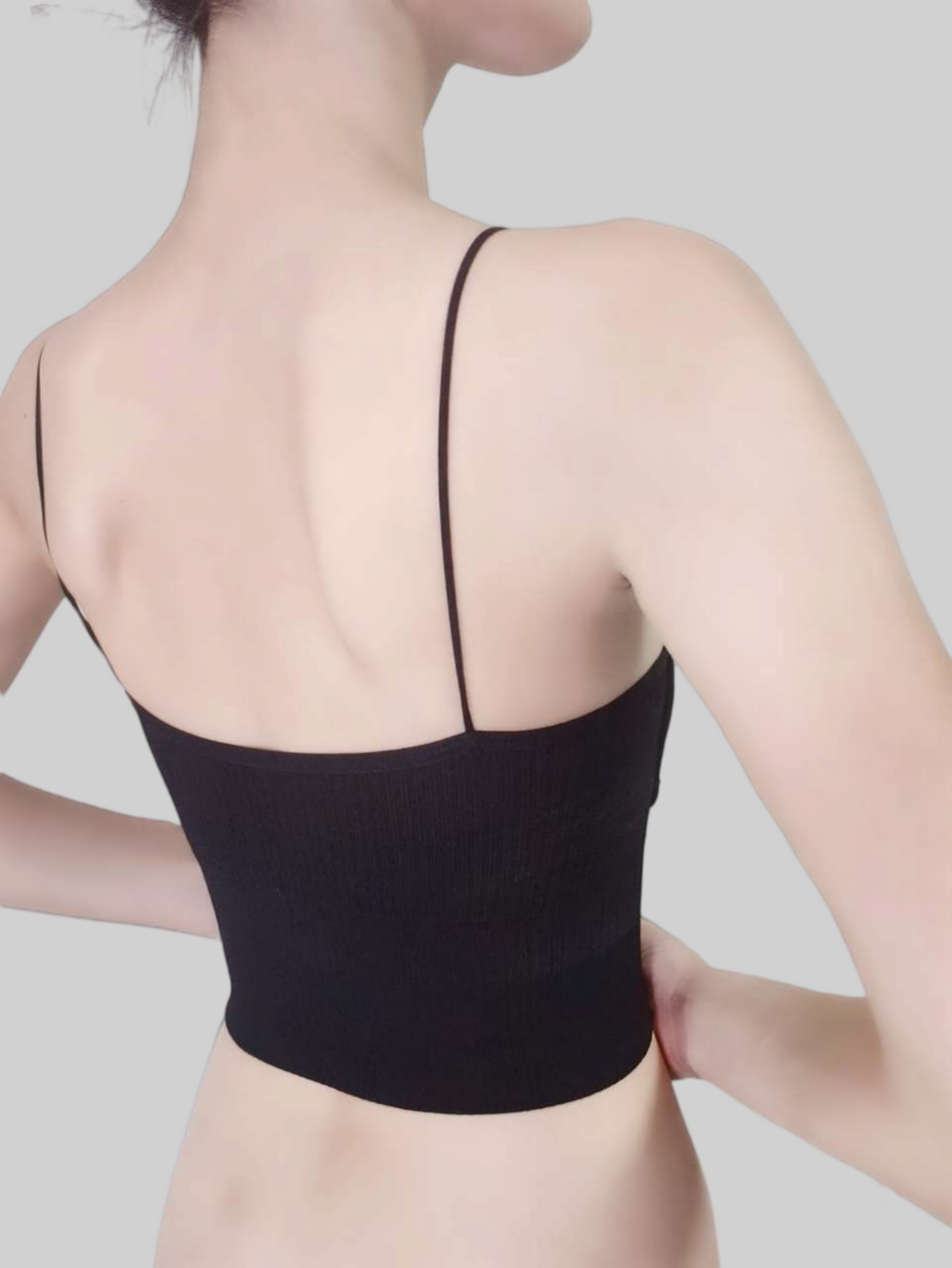 Thin-Strap Striped V-Neck Camisole