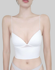 Thin-Strap Striped V-Neck Camisole