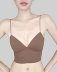 Thin-Strap Striped V-Neck Camisole