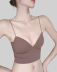 Thin-Strap Striped V-Neck Camisole