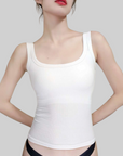 Plunging U-Back Bust-Enhancing Tank Top