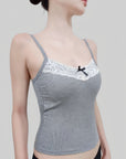Lace Strap Camisole with Padded Bust for a Beautiful Chest