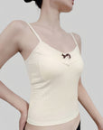 Lace Strap Camisole with Padded Bust for a Beautiful Chest