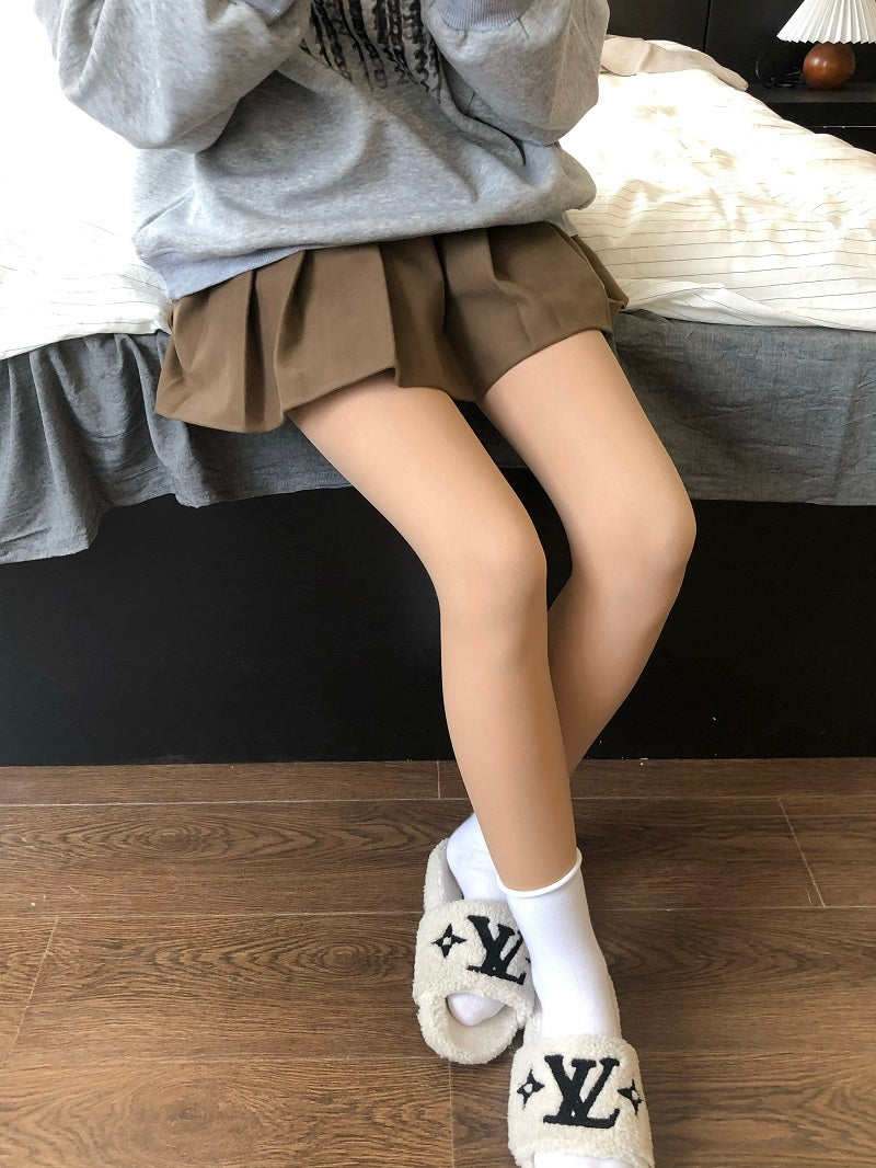 Fleece-lined Faux Skin Stockings