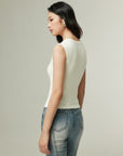 Slim-Fit American-Style U-Neck Tank Top