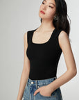 Slim-Fit American-Style U-Neck Tank Top