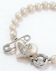 Classic Saturn pearl heart bracelet