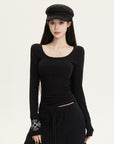 Dark Aesthetic Fleece-Lined Chrome Hearts-Inspired Set
