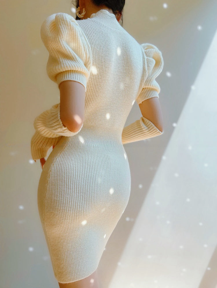 Snowy Whisper Knit Dress