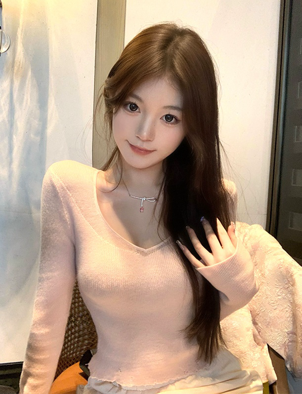 Wool Knit Layered Base Top