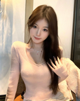 Wool Knit Layered Base Top
