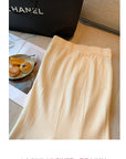 Thick Knit High-Waisted Fishtail Skirt