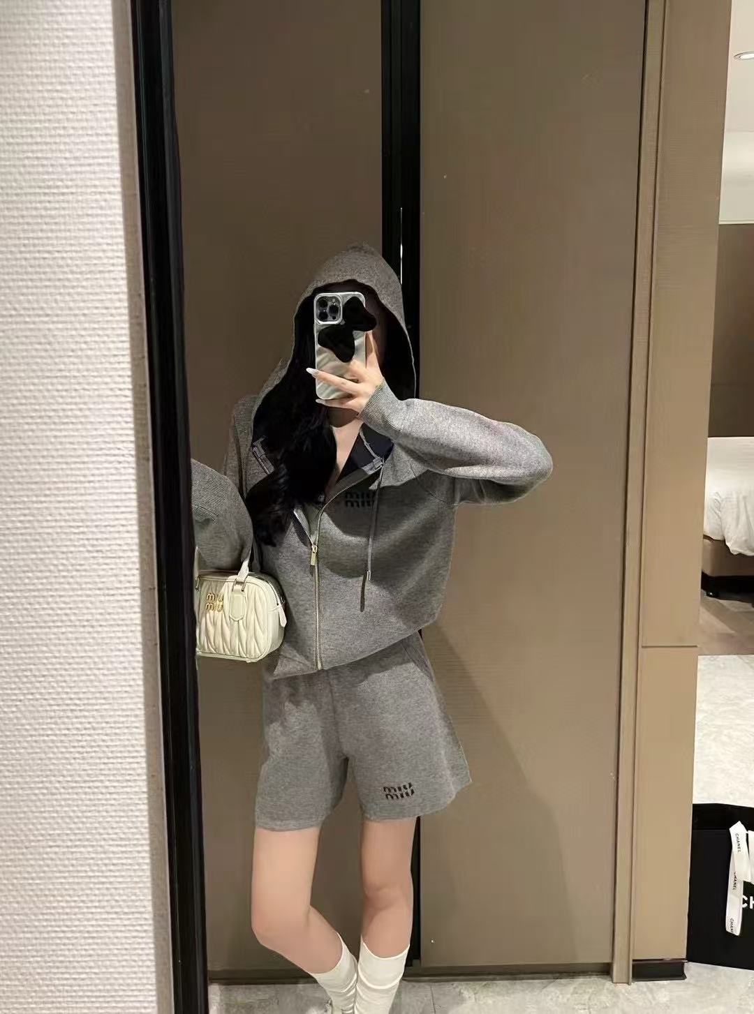 Thick Knit Hooded Set