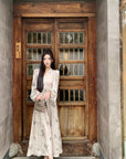 French Jacquard Dress Set with Slip Lining (2-Piece)