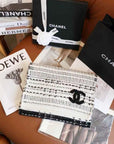 Inspired Black & White Contrast Wool Knit Scarf (Gift Boxed)