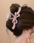 Elegant Large Butterfly Shark Clip in Blush Pink