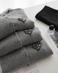 Luxurious Heart Mo&Co Classic Wool Cardigan