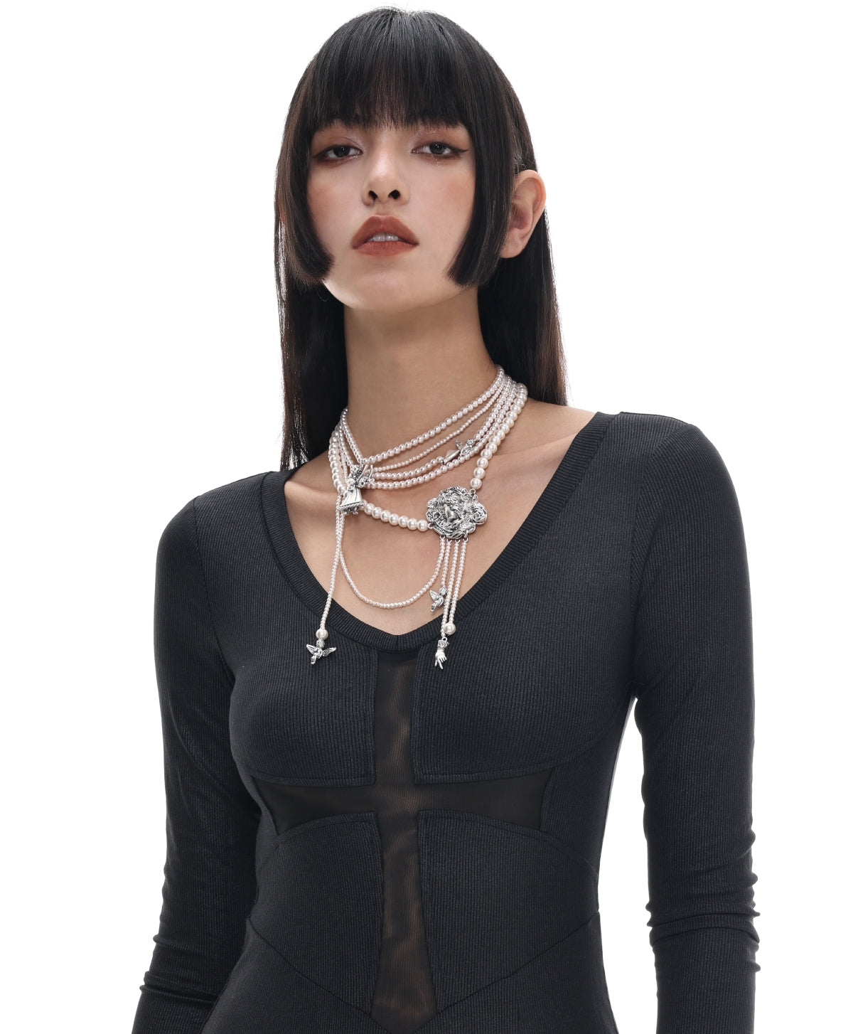 Maillard Style Pearl Luxury Sweater Chain